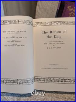 JRR Tolkien Lord of the Rings Box Set 70s Trade 2nd Ed 14th Prt+ Alan Lee Hobbit