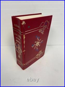 JRR Tolkien Lord of the Rings Red Leather HMCO Collector's Edition Book Map