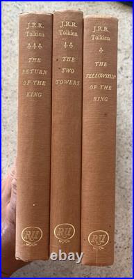 JRR Tolkien The Lord of the Rings Complete 3 Volume Set 1st Readers Union 1960
