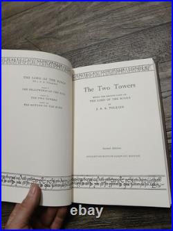 JRR Tolkien the Lord of the Rings Trilogy 3-Book Set, 1965 2nd Edition First