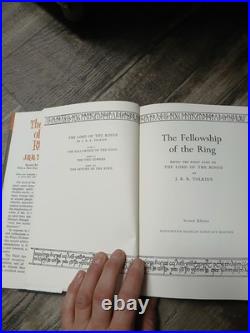 JRR Tolkien the Lord of the Rings Trilogy 3-Book Set, 1965 2nd Edition First