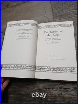 JRR Tolkien the Lord of the Rings Trilogy 3-Book Set, 1965 2nd Edition First