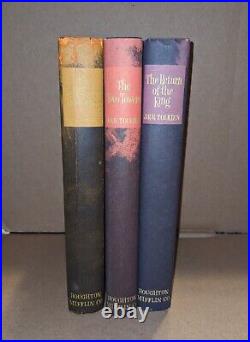 LORD OF THE RINGS JRR Tolkien Houghton Mifflin Revised 2nd Ed mixed 3 vol set