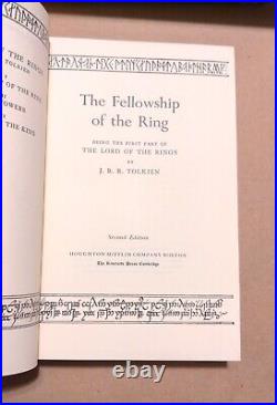 LORD OF THE RINGS JRR Tolkien Houghton Mifflin Revised 2nd Ed mixed 3 vol set