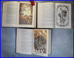 LORD OF THE RINGS Tolkien fantasy RARE Russian books Set 3 il. Leo Hao