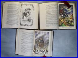 LORD OF THE RINGS Tolkien fantasy RARE Russian books Set 3 il. Leo Hao