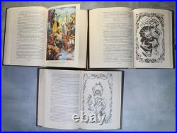 LORD OF THE RINGS Tolkien fantasy RARE Russian books Set 3 il. Leo Hao