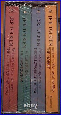 LORD of the RINGS JRR Tolkien Box Set 1965 Ballantine 4 Paperback Books EX RARE