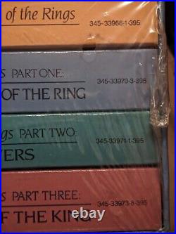 LORD of the RINGS JRR Tolkien Box Set 1965 Ballantine 4 Paperback Books EX RARE