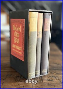 Lord Of Rings JRR Tolkien Box Set MAPS Houghton Mifflin 2nd Edition Revised 1965