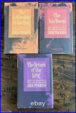 Lord Of Rings JRR Tolkien Box Set MAPS Houghton Mifflin 2nd Edition Revised 1965
