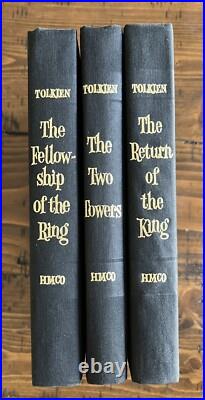 Lord Of Rings JRR Tolkien Box Set MAPS Houghton Mifflin 2nd Edition Revised 1965