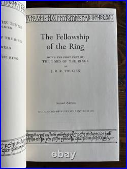 Lord Of Rings JRR Tolkien Box Set MAPS Houghton Mifflin 2nd Edition Revised 1965