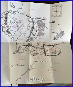 Lord Of Rings JRR Tolkien Box Set MAPS Houghton Mifflin 2nd Edition Revised 1965