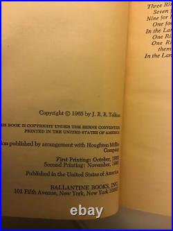 Lord Of The Rings, 1965. First Authorized Edition, Ballantine. Rare Green Cover