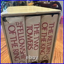 Lord Of The Rings Book Set Hardcover JRR Tolkien 2nd Edition 3 Pc Box Set Withmaps