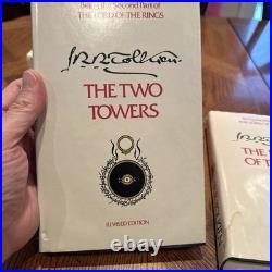 Lord Of The Rings Book Set Hardcover JRR Tolkien 2nd Edition 3 Pc Box Set Withmaps