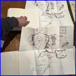 Lord Of The Rings Book Set Hardcover JRR Tolkien 2nd Edition 3 Pc Box Set Withmaps