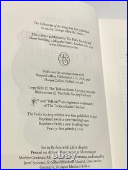 Lord Of The Rings JRR Tolkien The Folio Society boxed hardcover set new