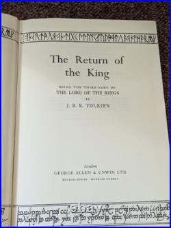 Lord Of The Rings Trilogy Tolkien Early 2nd Editions Third Impression- 1957