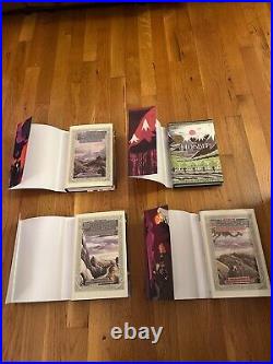 Lord of The Rings 1-3 + The Hobbit By J. R. R. Tolkien with Nerdy Ink Dust Jackets