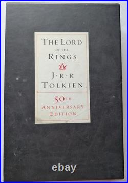 Lord of The Rings 50th Anniversary Edition JRR Tolkien HC Slipcase Gold Leaf