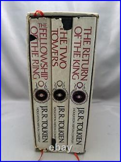 Lord of The Rings Tolkien 1978 Box Set of 3 Houghton 2nd Hard Cover DJ With Maps
