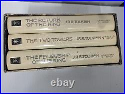 Lord of the Rings 1-3 Trilogy Box Set JRR Tolkien Hardcover with foldout maps
