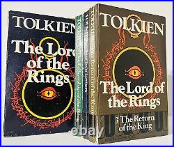 Lord of the Rings 3 Book Box Set 1976 Vintage Paperback Collectors Rare