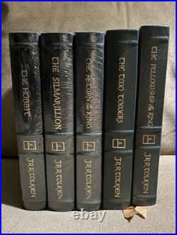Lord of the Rings 5 book set leather 2nd addition 1984, 3 sealed 2 open