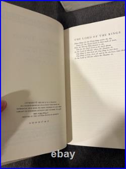 Lord of the Rings Boxed Set J. R. R. Tolkien 3 Volumes Houghton Mifflin Revised Ed