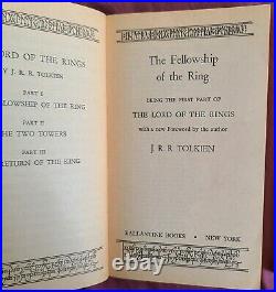 Lord of the Rings By J. R. R. TOLKIEN 1969 Ballantine 3 Books