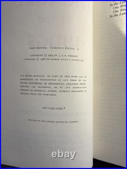 Lord of the Rings Collectors Edition Early Rare 1st Print 1974 Tolkien