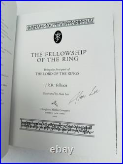 Lord of the Rings Hardcover Box Set Tolkien 2002 SIGNED by Illustrator Alan Lee