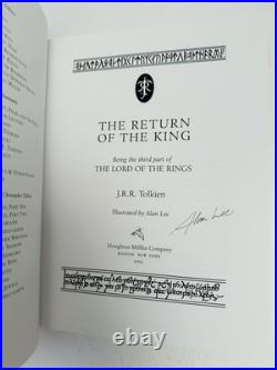 Lord of the Rings Hardcover Box Set Tolkien 2002 SIGNED by Illustrator Alan Lee Lord of the Rings Hardcover Box Set Tolkien 2002 SIGNED by Illustrator Alan Lee
