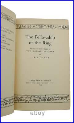 Lord of the Rings J. R. R. TOLKIEN First Edition Set 1st Printings 1954 1955