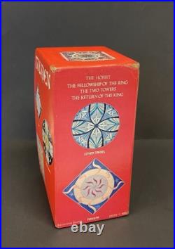 Lord of the Rings JRR Tolkien 1965 Ballantine Books Red Box Set Lot 1973 Print