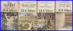 Lord of the Rings JRR Tolkien 1965 Ballantine Books Red Box Set Lot 1973 Print