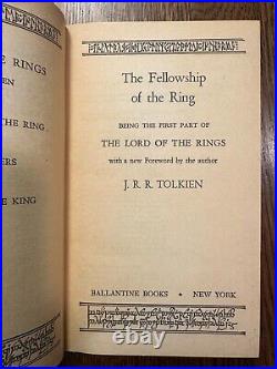 Lord of the Rings JRR Tolkien 1969 Ballantine Books Box Set Authorized Edition