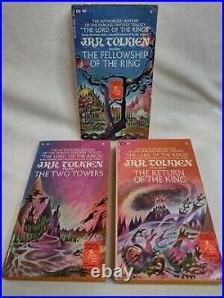 Lord of the Rings JRR Tolkien Authorized Ed Ballantine Books Box Set VNTG LOTR