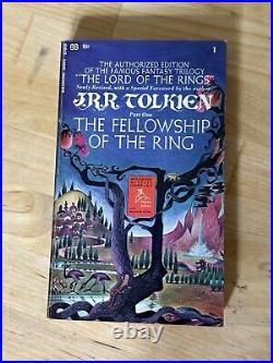 Lord of the Rings JRR Tolkien Authorized Ed Ballantine Books Box Set VNTG LOTR