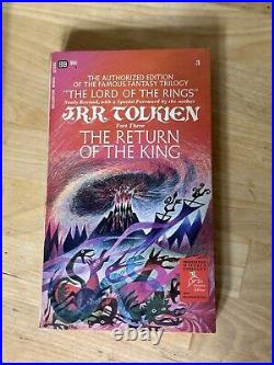 Lord of the Rings JRR Tolkien Authorized Ed Ballantine Books Box Set VNTG LOTR