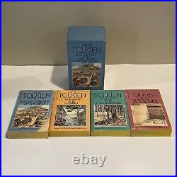 Lord of the Rings JRR Tolkien Box Set 1986 Ballantine 4 Paperback Books RARE VTG