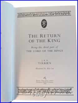 Lord of the Rings JRR Tolkien First US Alan Lee Illustrated Edition 3-Vol HC Set