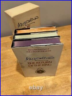 Lord of the Rings Tolkien Box Set 1978 2nd Edition 3 Hardcover Books WithMap