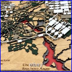 Lord of the Rings Tolkien Topographical Lasercut Map of the Mines of Moria RARE