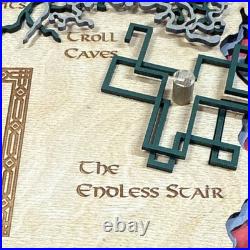 Lord of the Rings Tolkien Topographical Lasercut Map of the Mines of Moria RARE