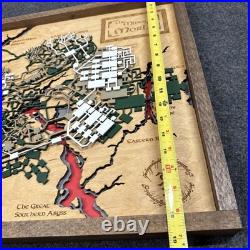 Lord of the Rings Tolkien Topographical Lasercut Map of the Mines of Moria RARE