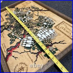 Lord of the Rings Tolkien Topographical Lasercut Map of the Mines of Moria RARE