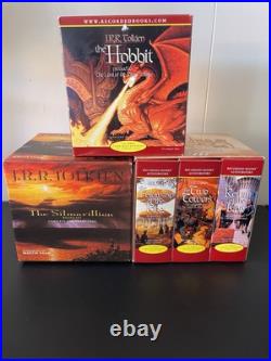 Lord of the Rings Trilogy Hobbit & Silmarillion CD Audio Book Lot! JRR Tolkien